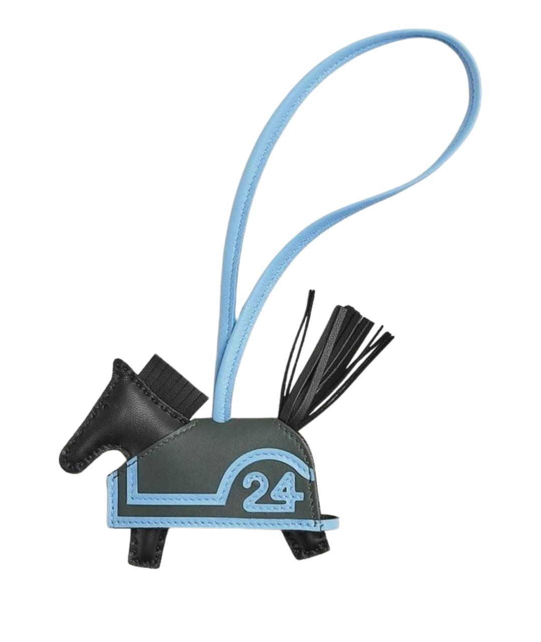 HERMES Черный брелок, фото 1