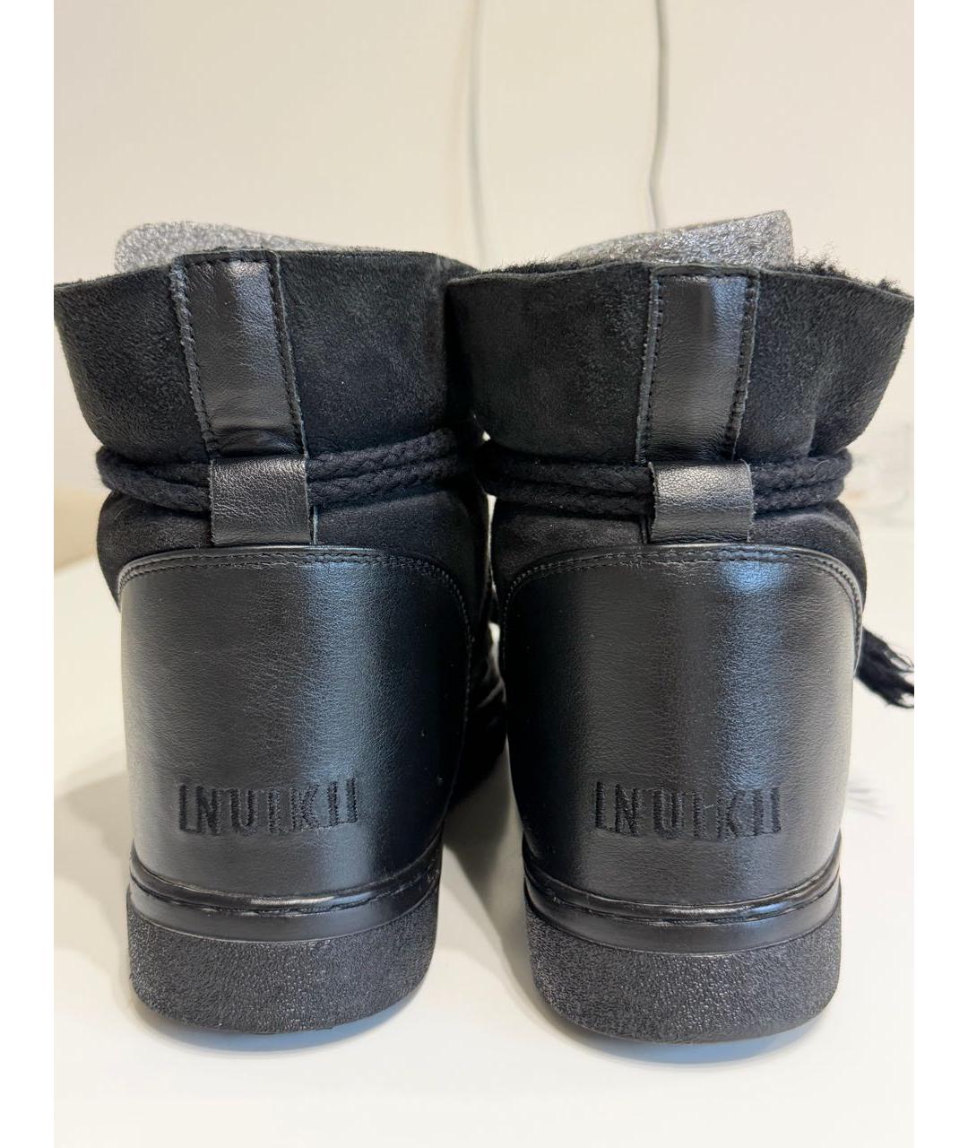INUIKII Черные замшевые полусапоги, фото 4