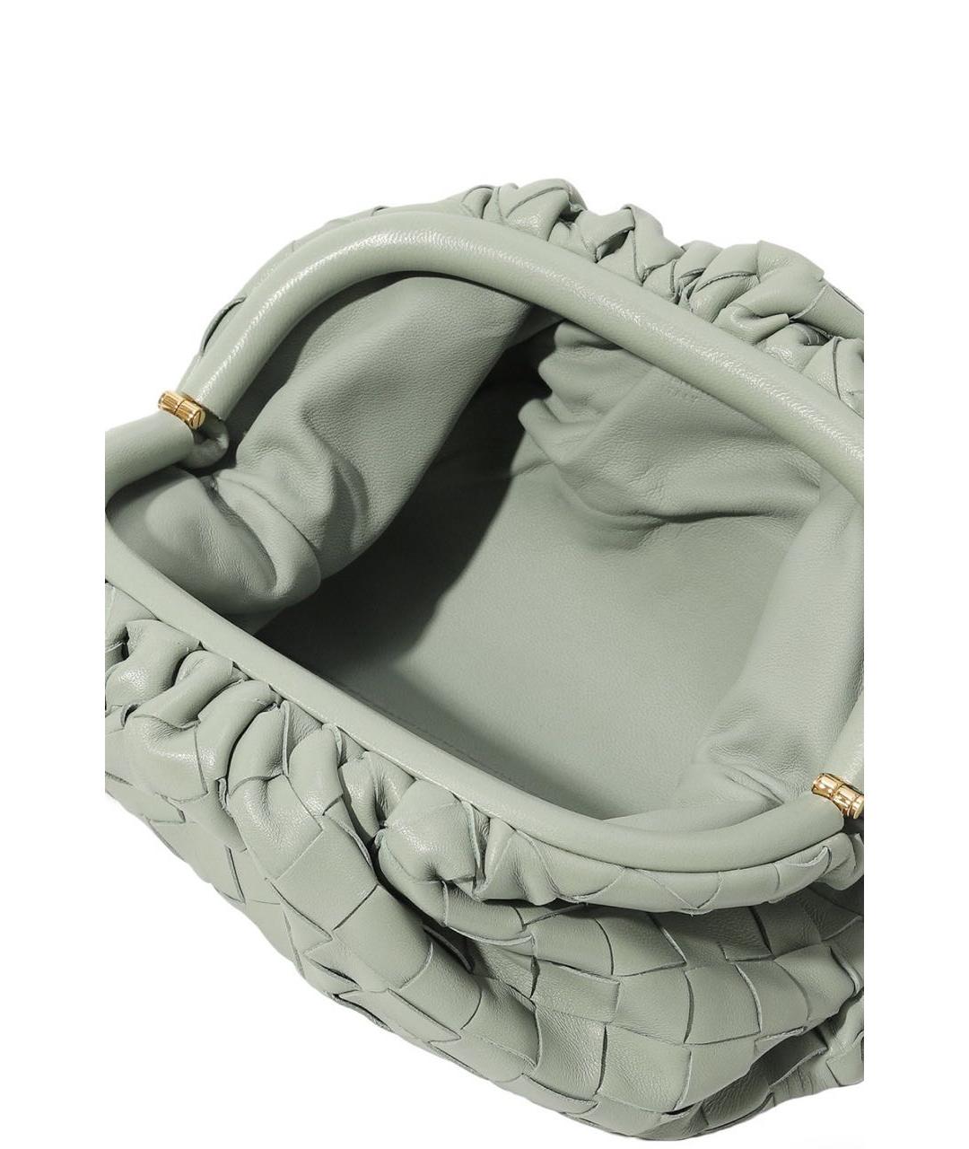 BOTTEGA VENETA Салатовая кожаная сумка через плечо, фото 4