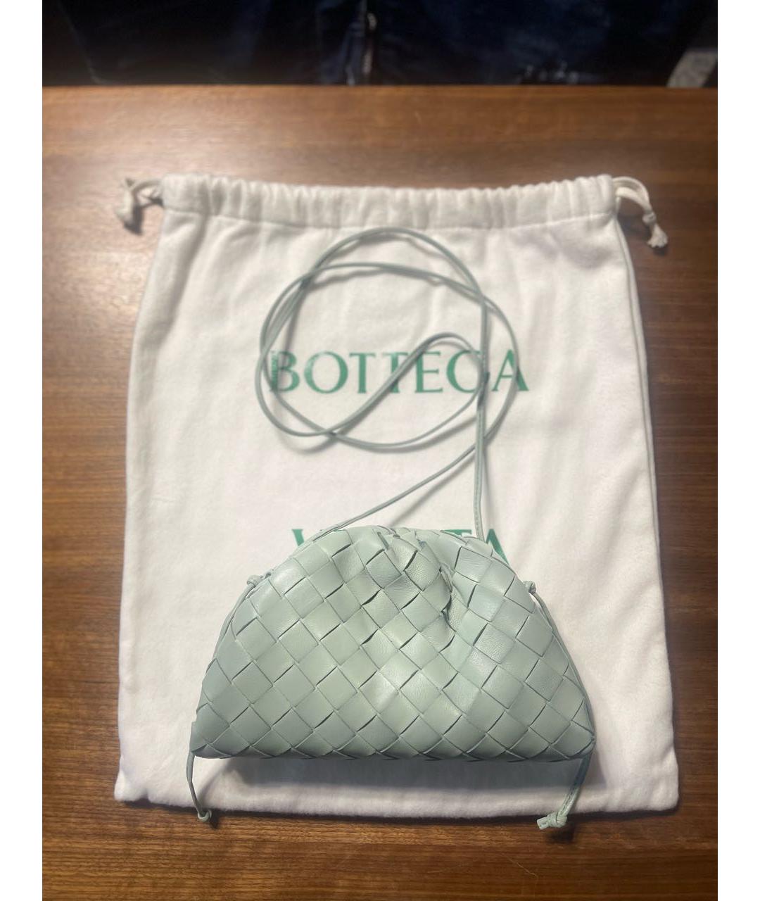 BOTTEGA VENETA Салатовая кожаная сумка через плечо, фото 5