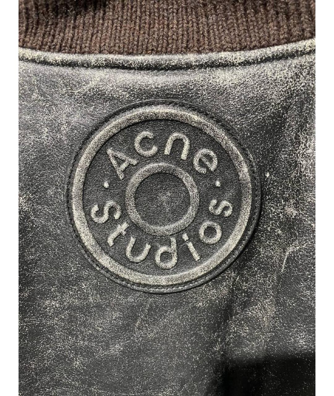 ACNE STUDIOS Серая кожаная куртка, фото 3