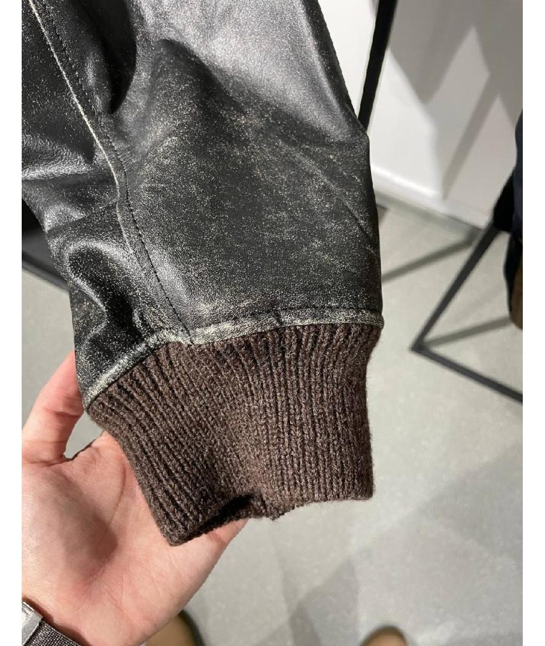 ACNE STUDIOS Серая кожаная куртка, фото 9