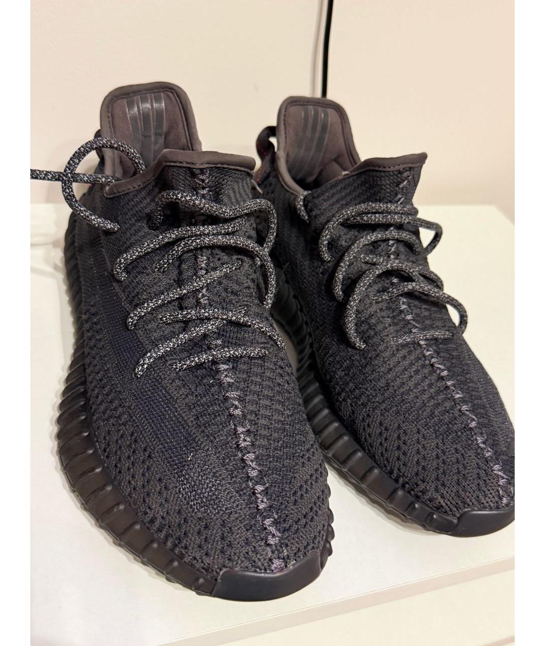 ADIDAS YEEZY Черные текстильные кеды, фото 2