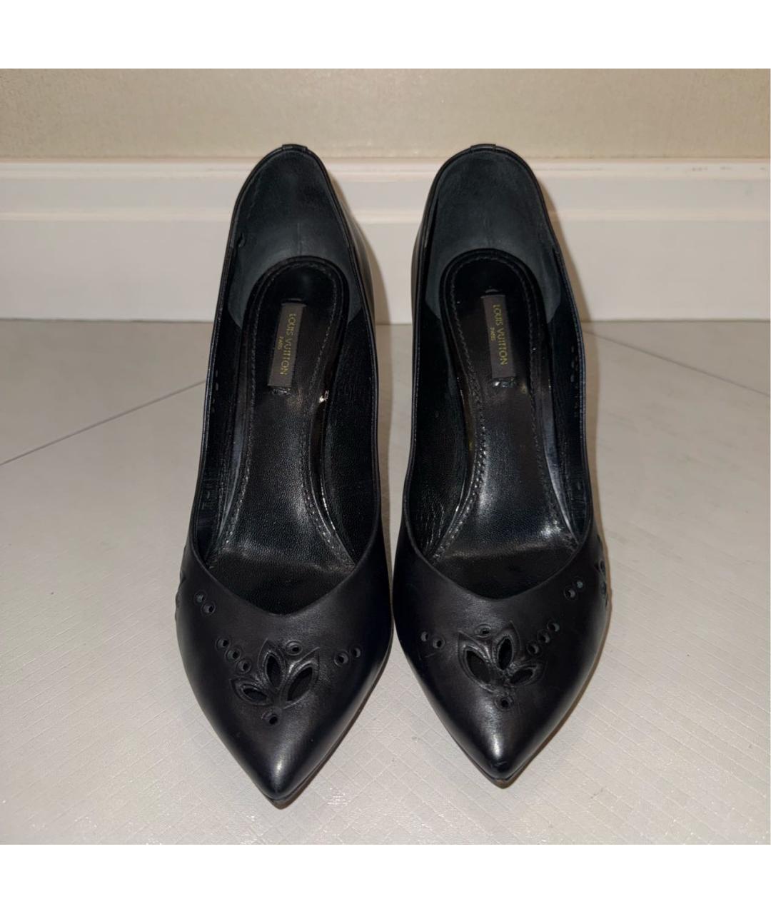 LOUIS VUITTON Черные кожаные туфли, фото 2