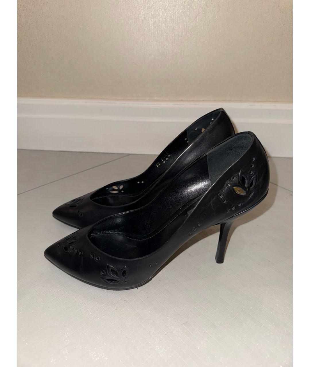 LOUIS VUITTON Черные кожаные туфли, фото 7