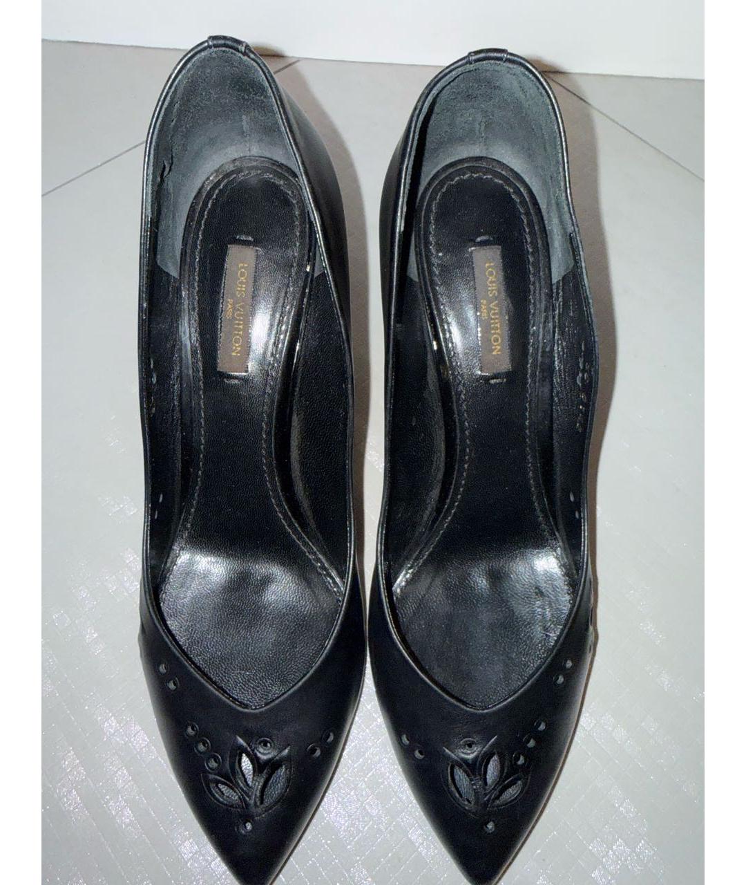 LOUIS VUITTON Черные кожаные туфли, фото 3