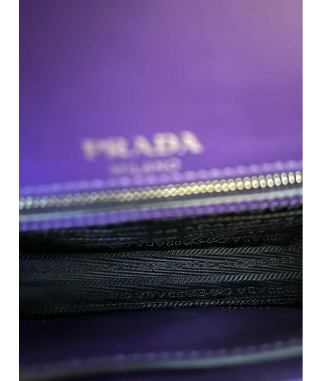 PRADA Фиолетовая кожаная сумка через плечо, фото 6