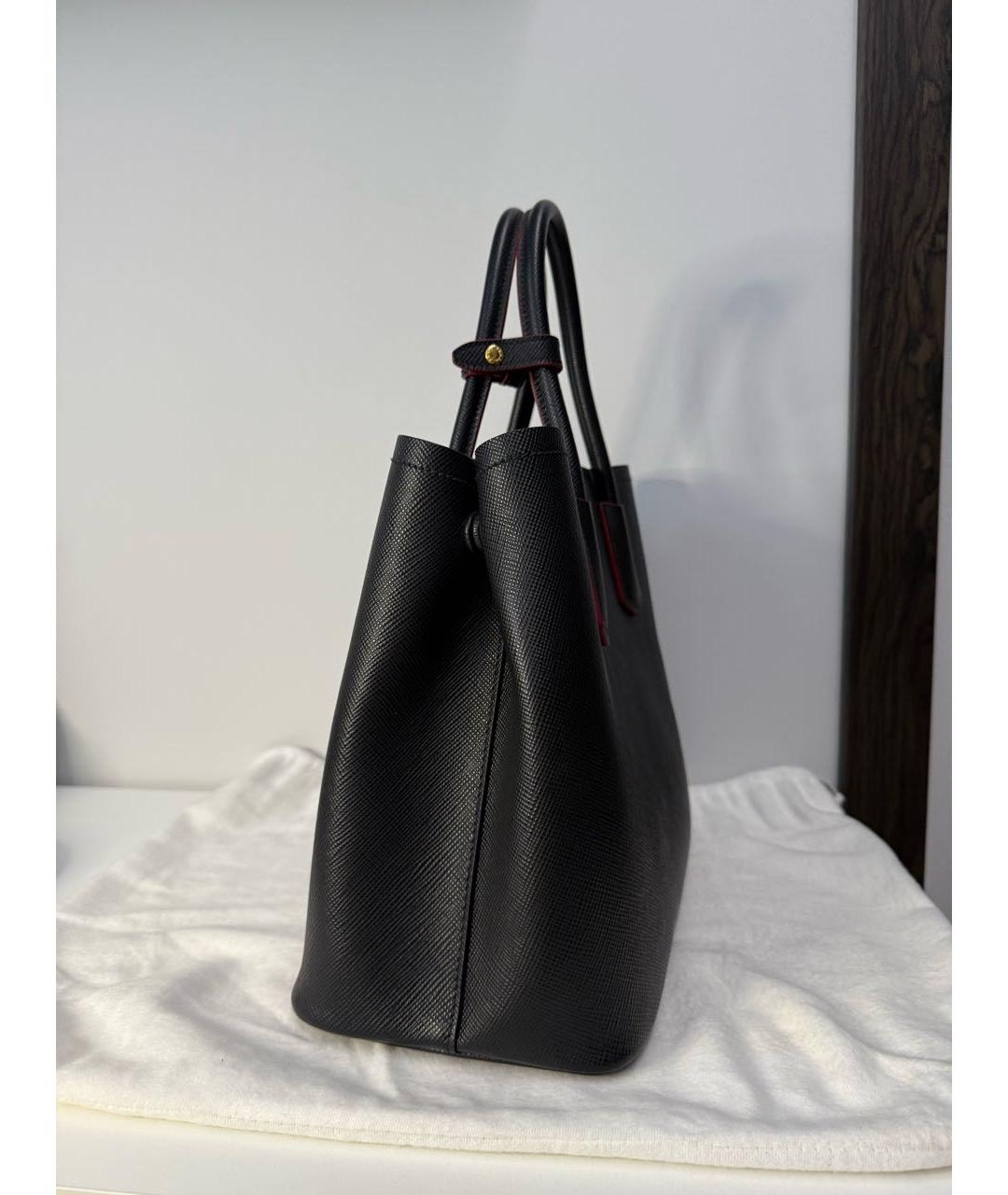 PRADA Черная кожаная сумка тоут, фото 6