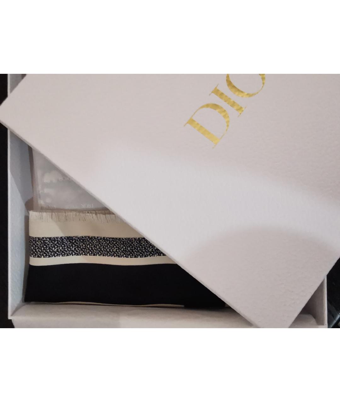 CHRISTIAN DIOR Темно-синий шелковый платок, фото 4