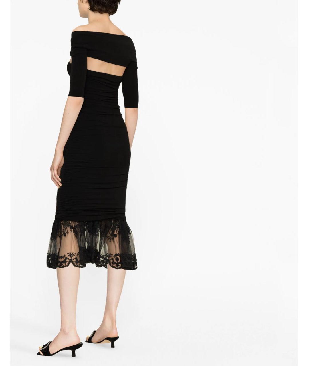PHILOSOPHY DI LORENZO SERAFINI Черное коктейльное платье, фото 3