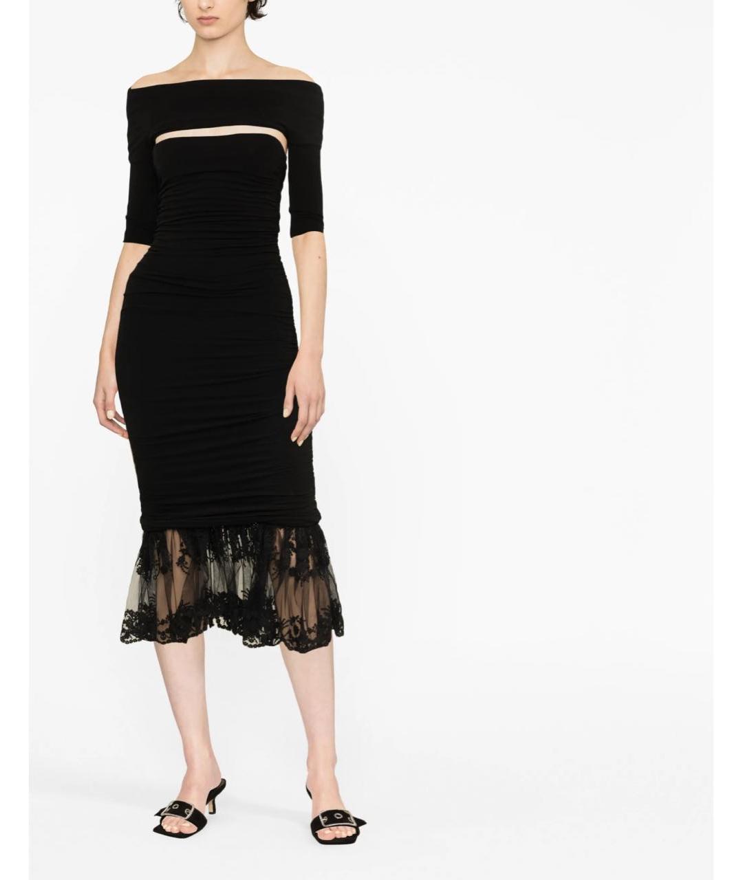 PHILOSOPHY DI LORENZO SERAFINI Черное коктейльное платье, фото 2