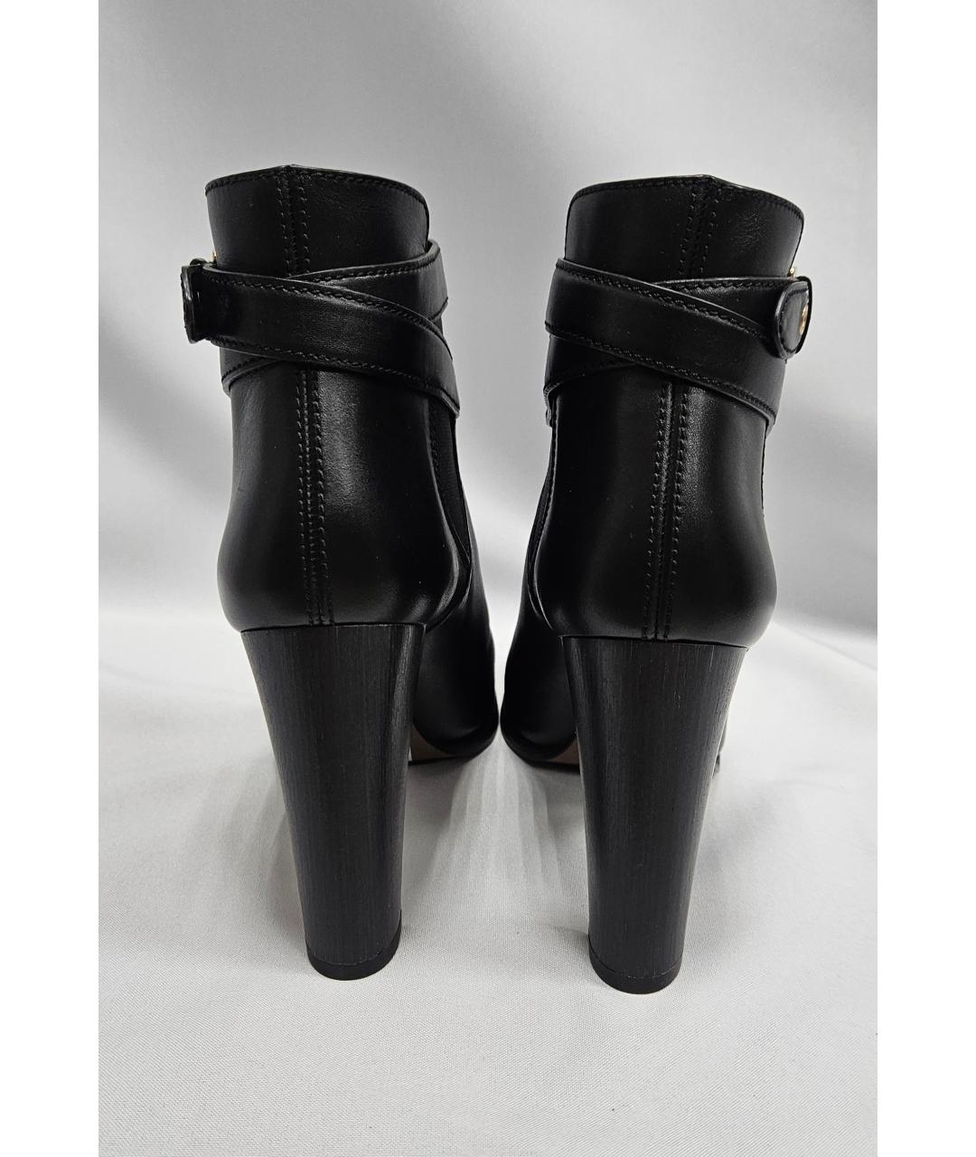 HUGO BOSS Черные кожаные ботильоны, фото 4