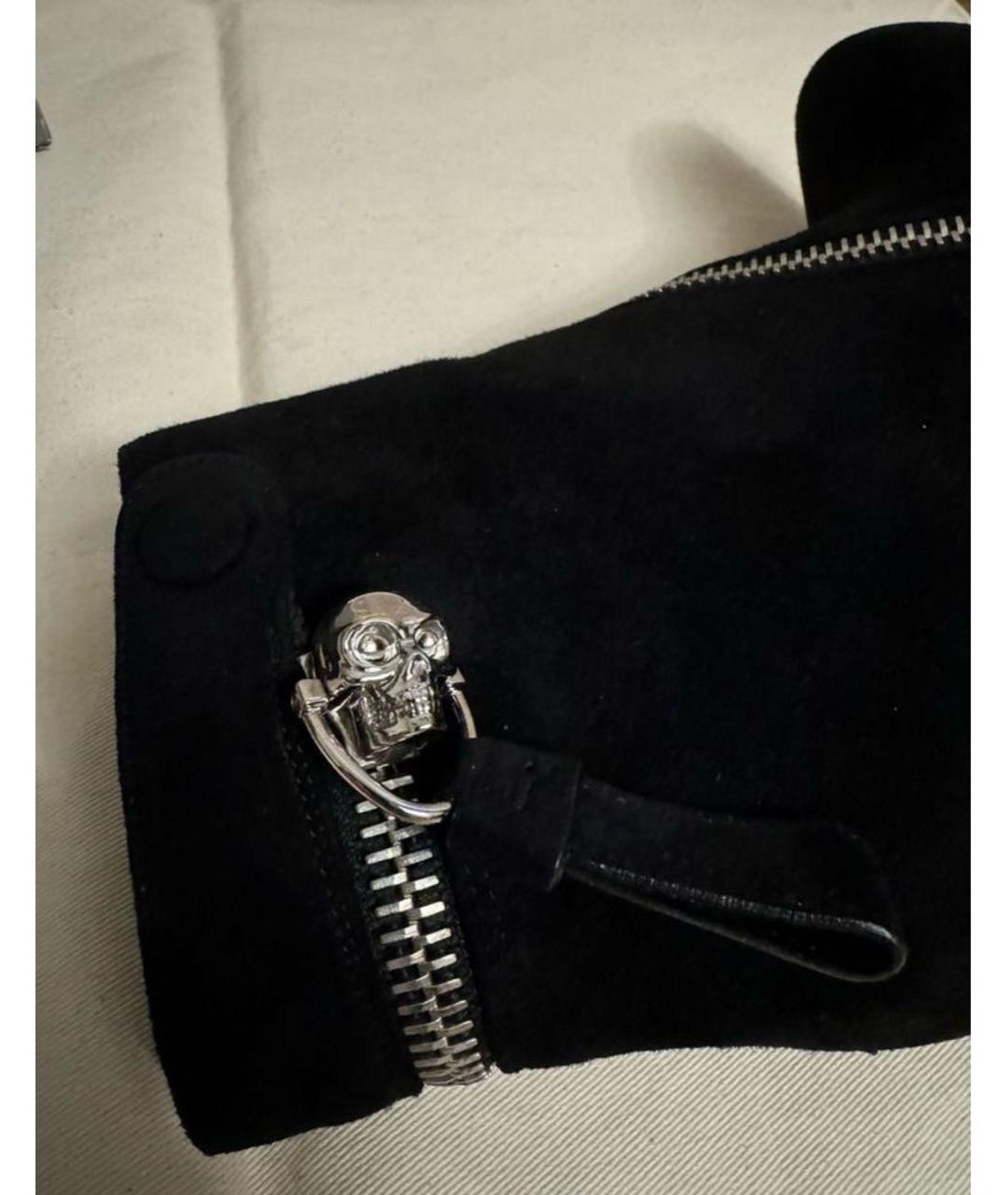 ALEXANDER MCQUEEN Черные замшевые ботильоны, фото 6