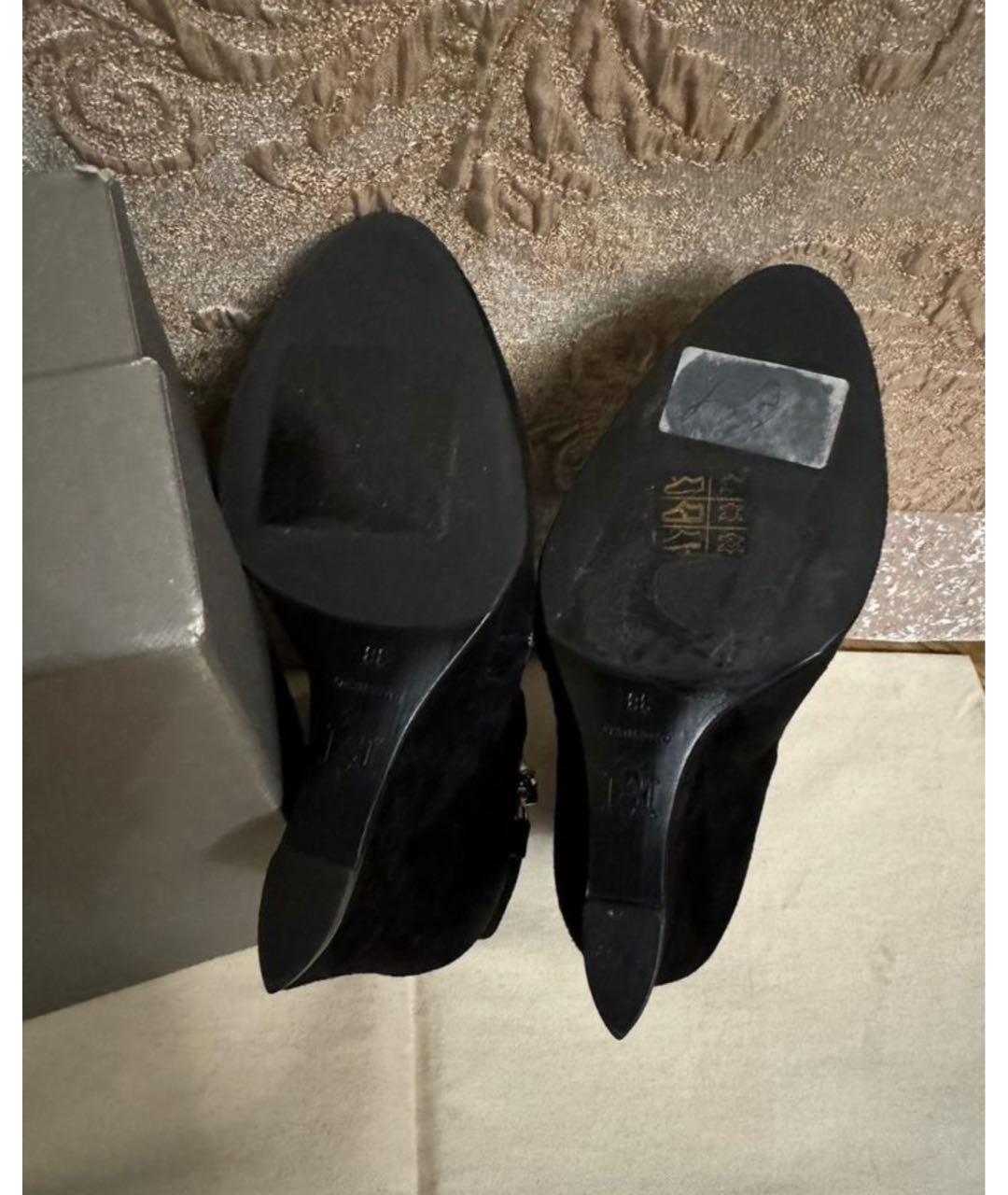 ALEXANDER MCQUEEN Черные замшевые ботильоны, фото 3