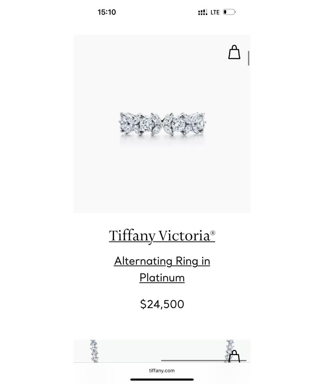 TIFFANY&CO Серебряное кольцо из белого золота, фото 7