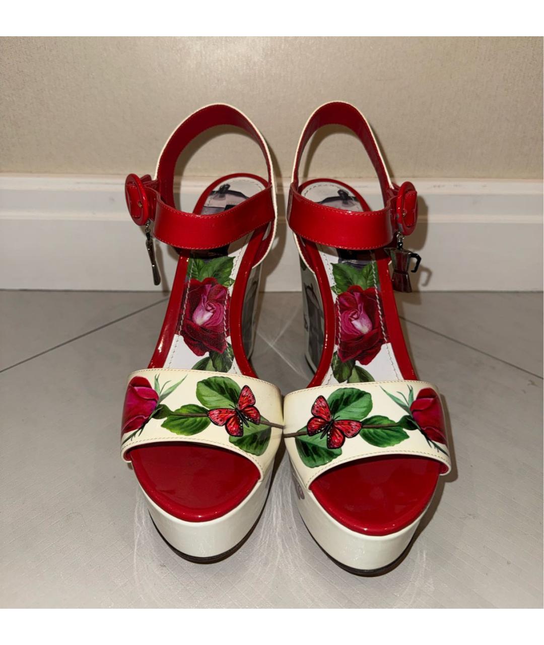 DOLCE&GABBANA Мульти кожаные босоножки, фото 2