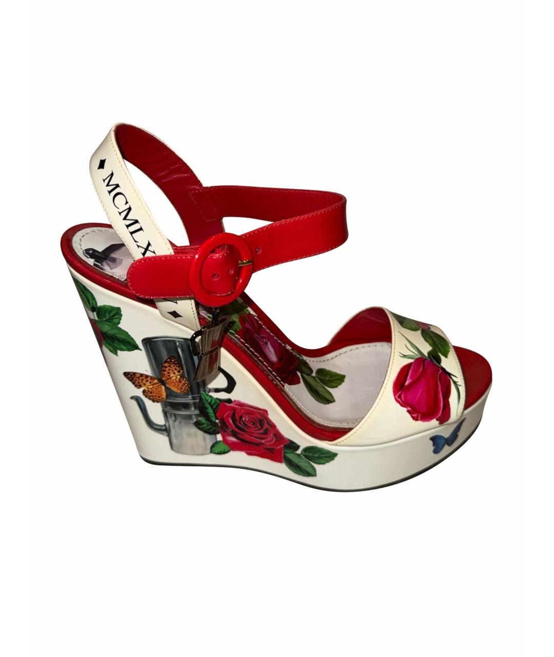 DOLCE&GABBANA Мульти кожаные босоножки, фото 1