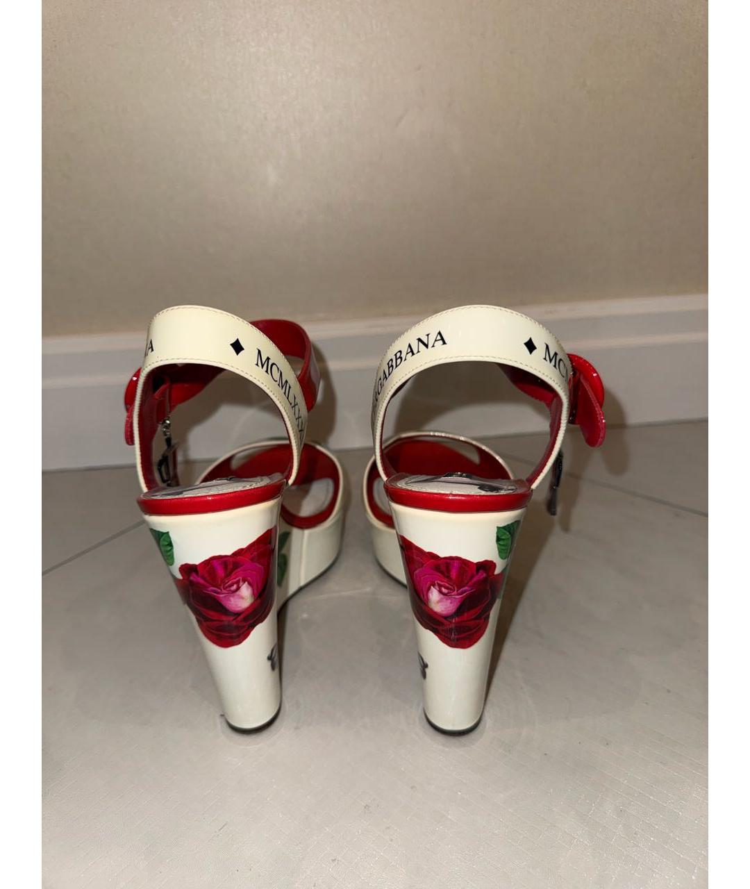 DOLCE&GABBANA Мульти кожаные босоножки, фото 4