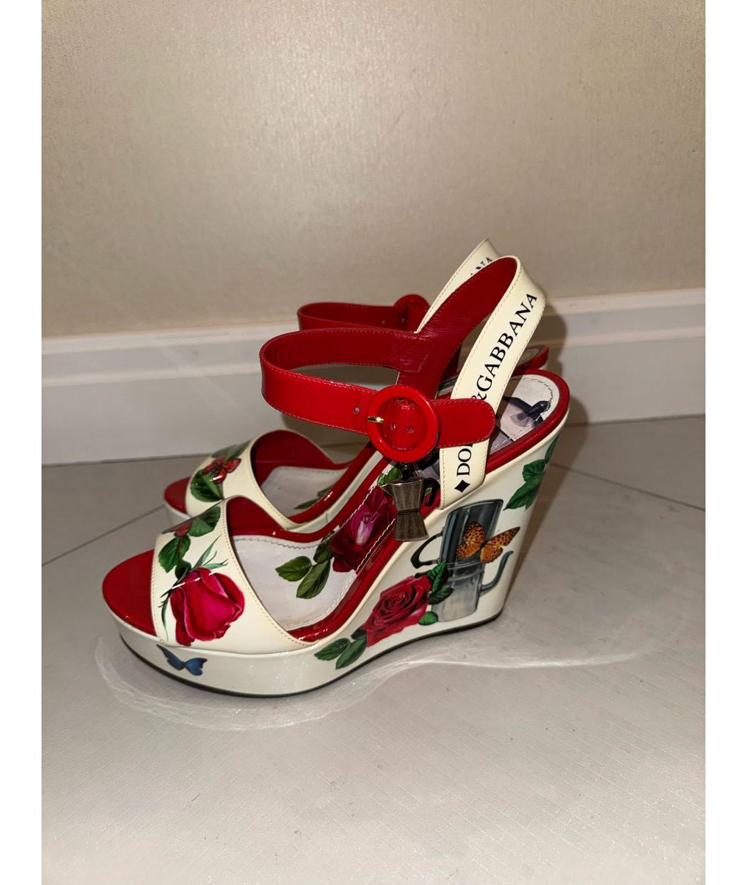 DOLCE&GABBANA Мульти кожаные босоножки, фото 6