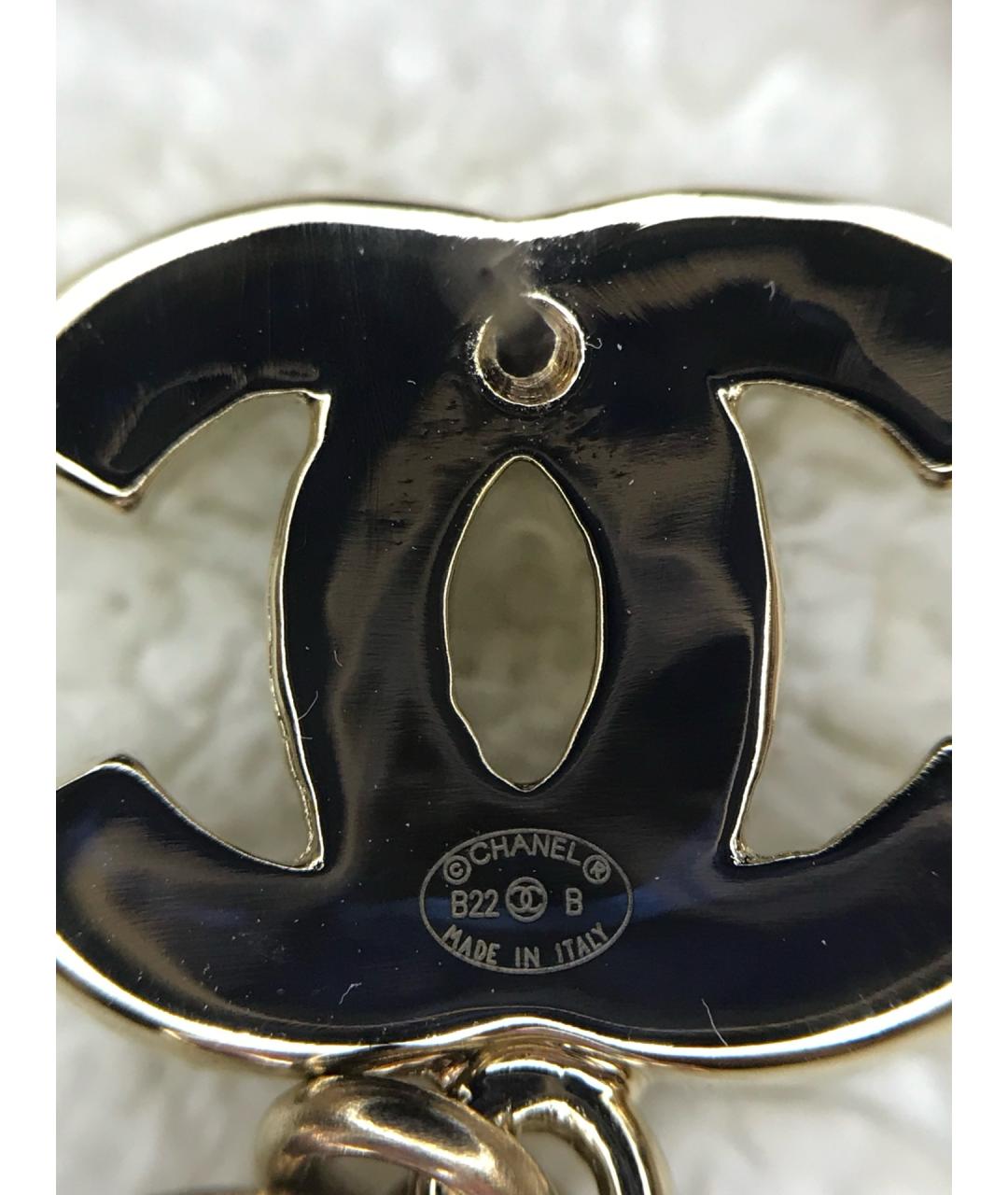 CHANEL Розовые металлические серьги, фото 9