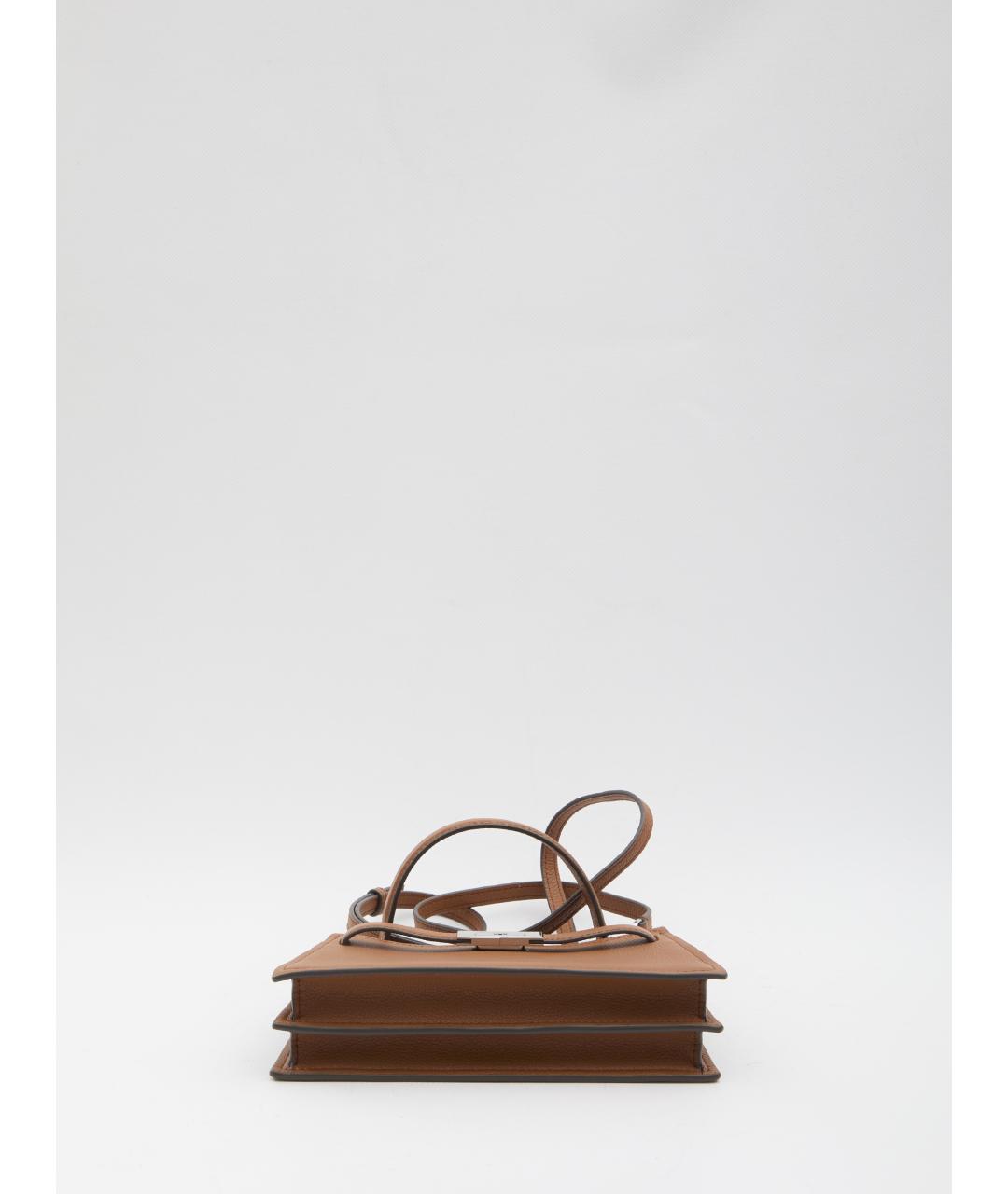 TORY BURCH Коричневая кожаная сумка через плечо, фото 3