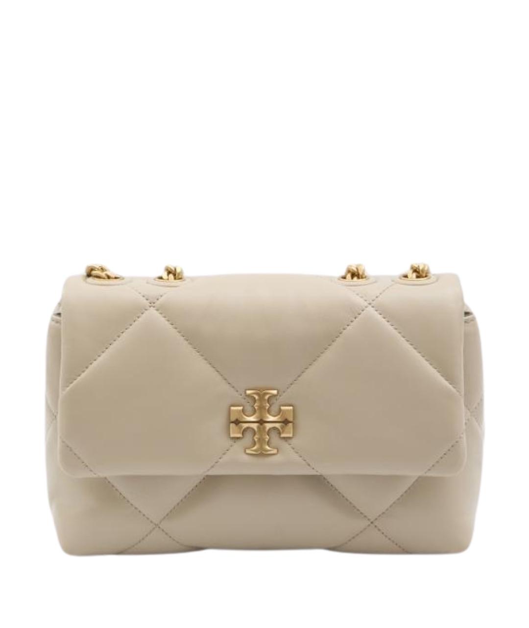 TORY BURCH Бежевая кожаная сумка через плечо, фото 1