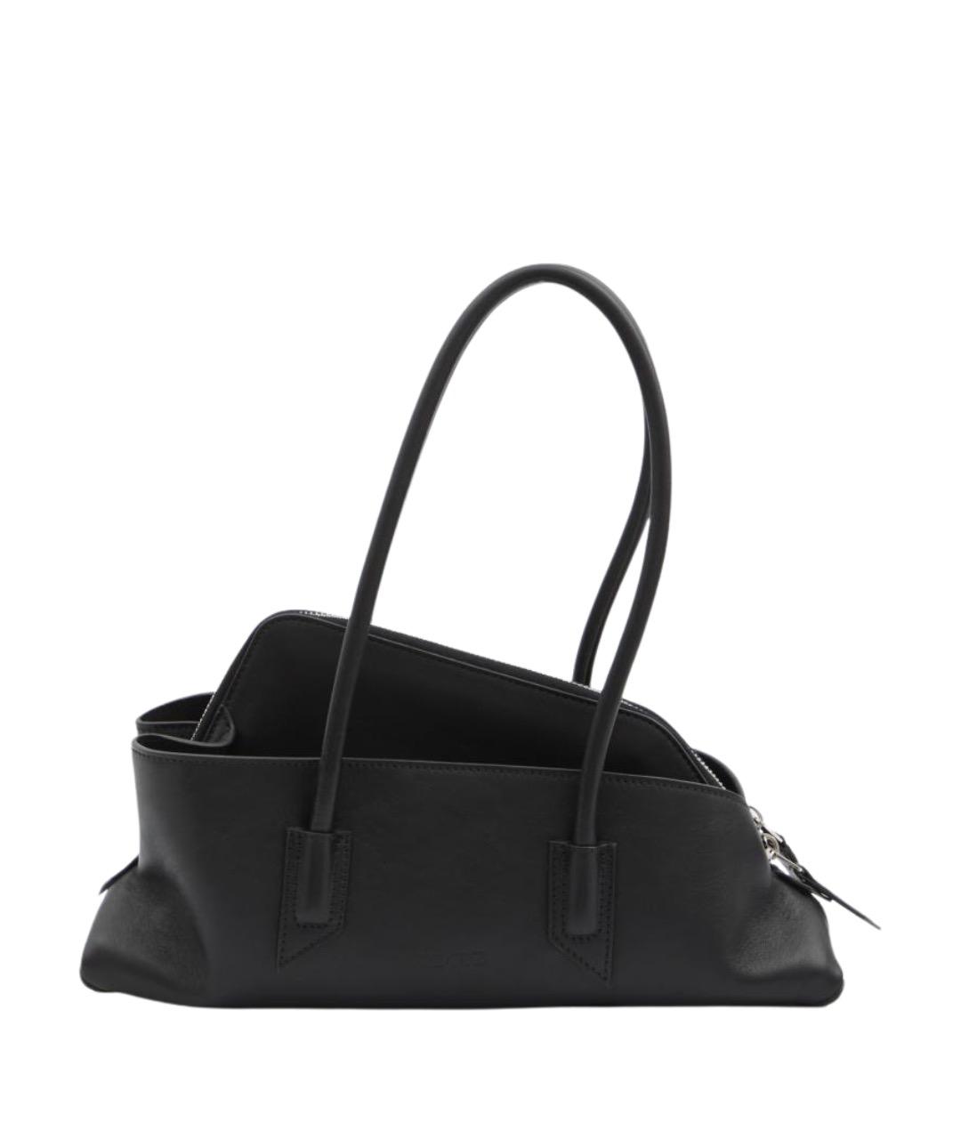 THE ATTICO Черная кожаная сумка тоут, фото 1