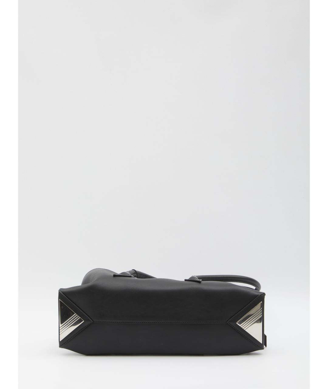 THE ATTICO Черная кожаная сумка тоут, фото 3