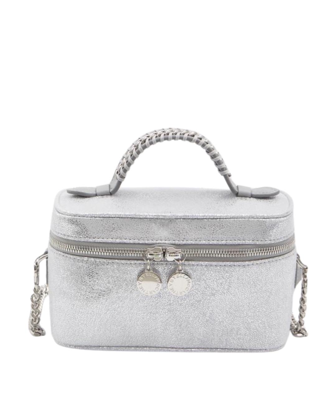 STELLA MCCARTNEY Серебряная синтетическая сумка с короткими ручками, фото 1