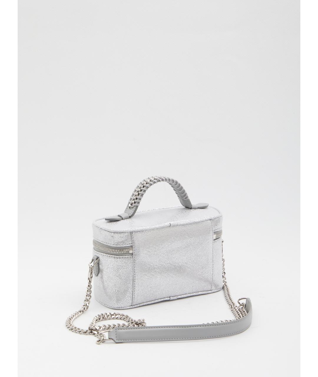 STELLA MCCARTNEY Серебряная синтетическая сумка с короткими ручками, фото 2