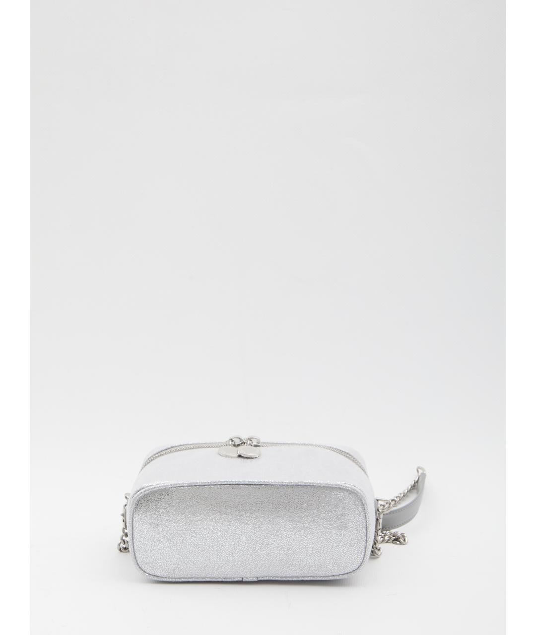 STELLA MCCARTNEY Серебряная синтетическая сумка с короткими ручками, фото 3