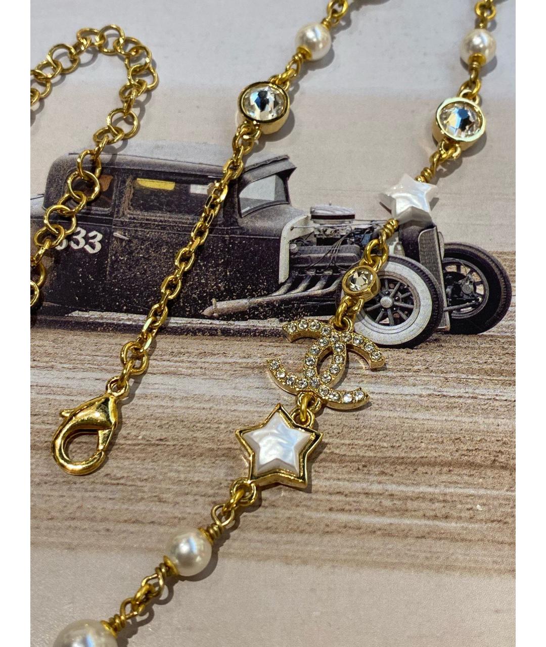 CHANEL Золотое металлическое колье, фото 7