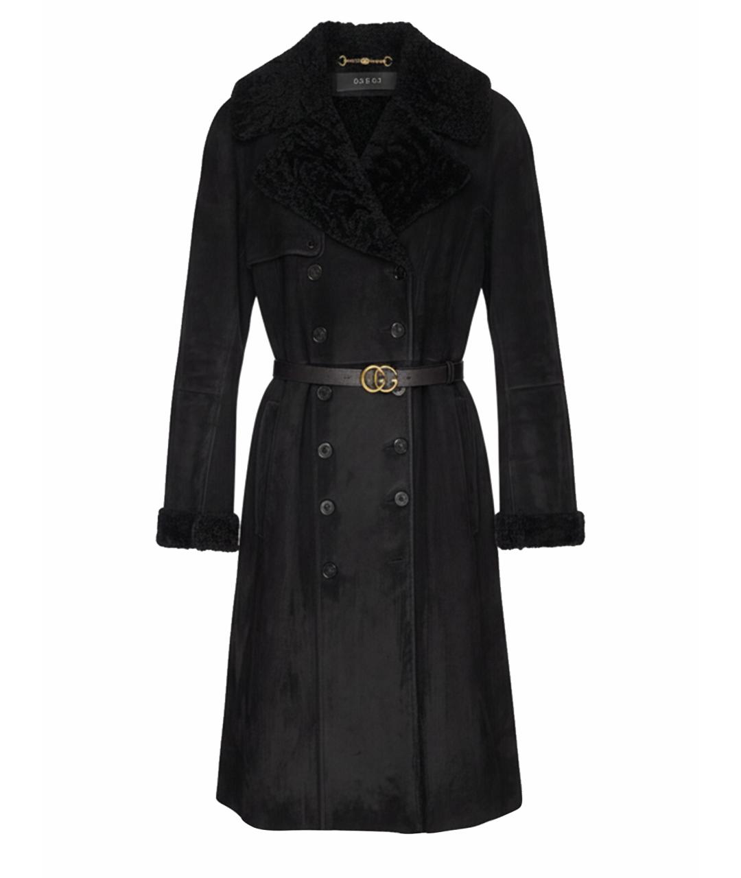 GUCCI Черная замшевая дубленка, фото 1