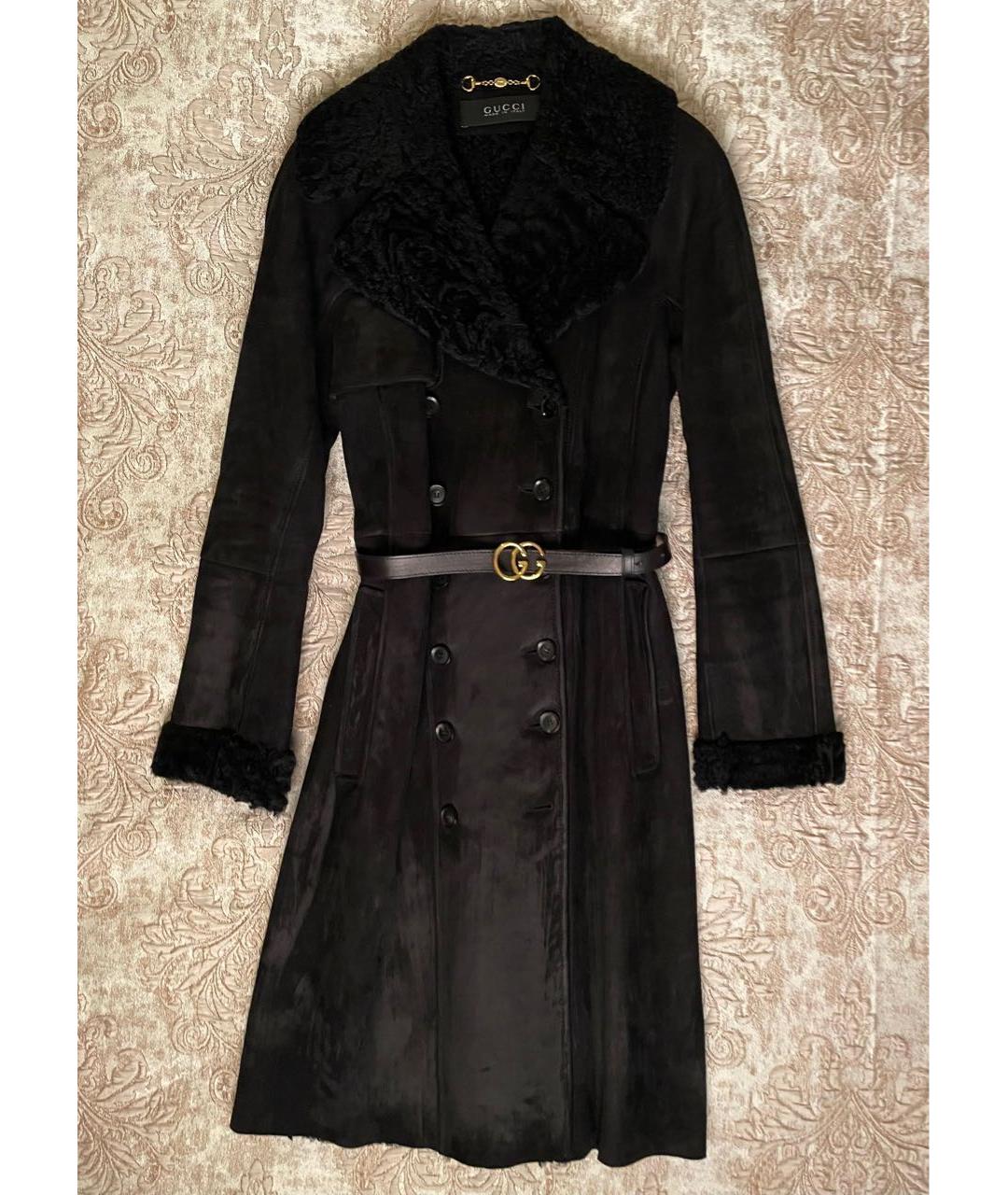 GUCCI Черная замшевая дубленка, фото 9