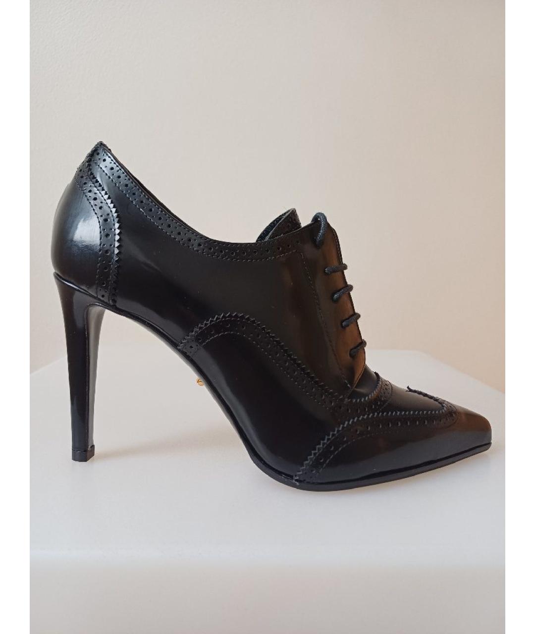 SERGIO ROSSI Черные кожаные ботильоны, фото 10