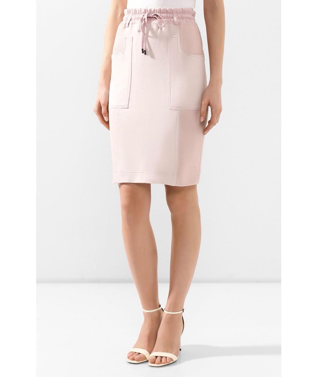 TOM FORD Розовая шелковая юбка миди, фото 2