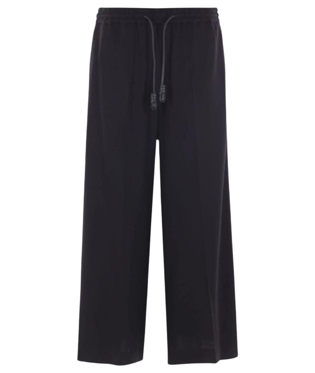 LOEWE Черные вискозные брюки широкие, фото 1