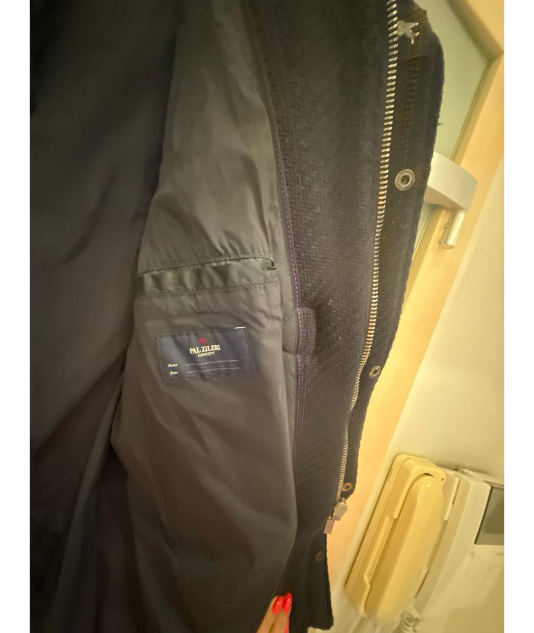 PAL ZILERI Темно-синяя шерстяная куртка, фото 5