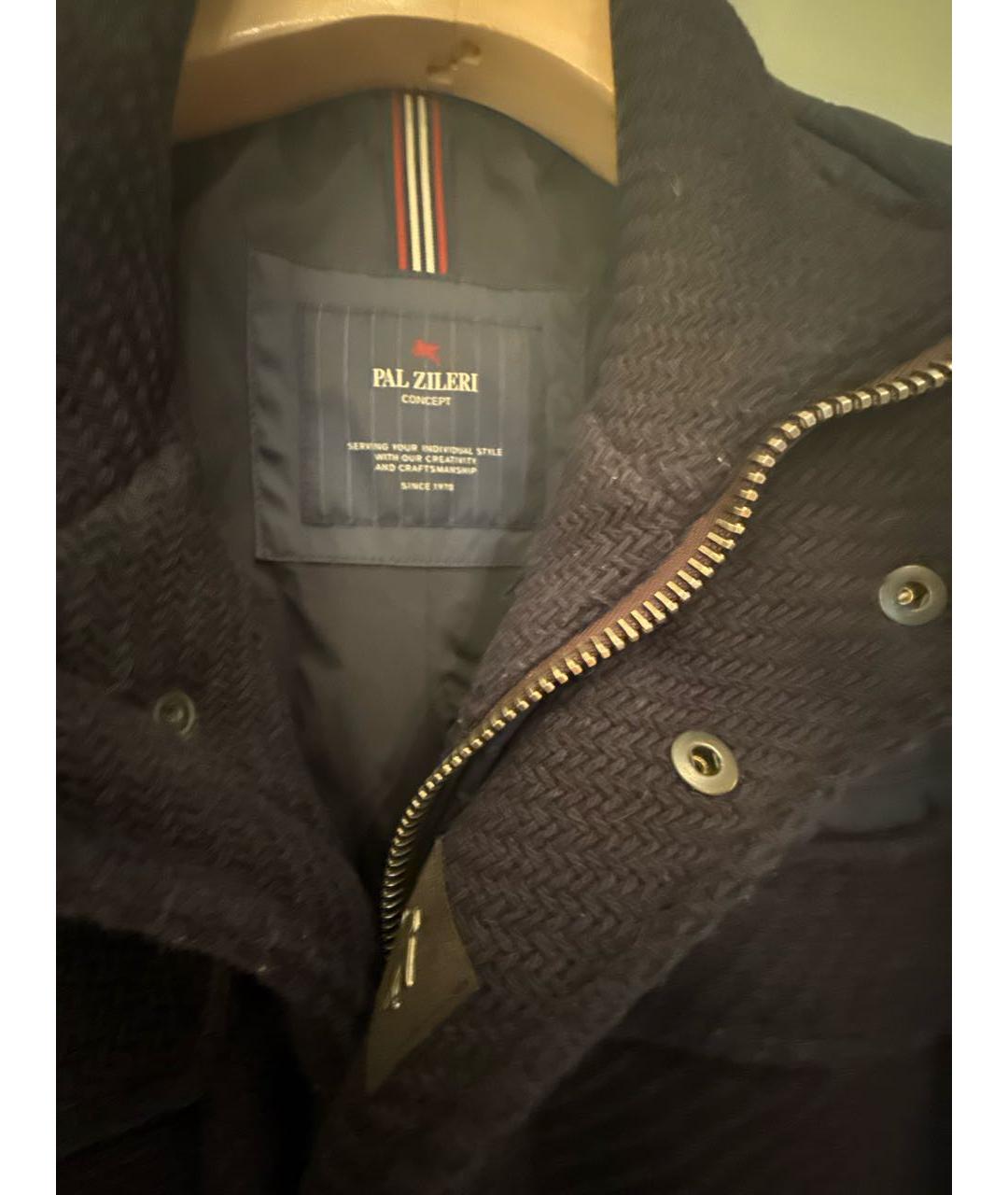 PAL ZILERI Темно-синяя шерстяная куртка, фото 3