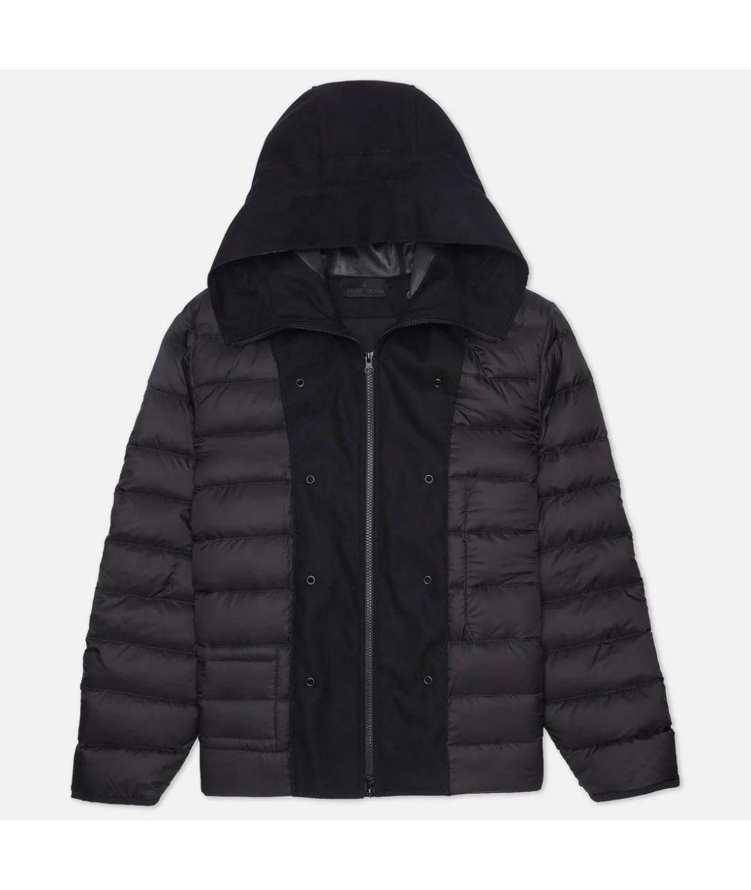 STONE ISLAND Черный пуховик, фото 3