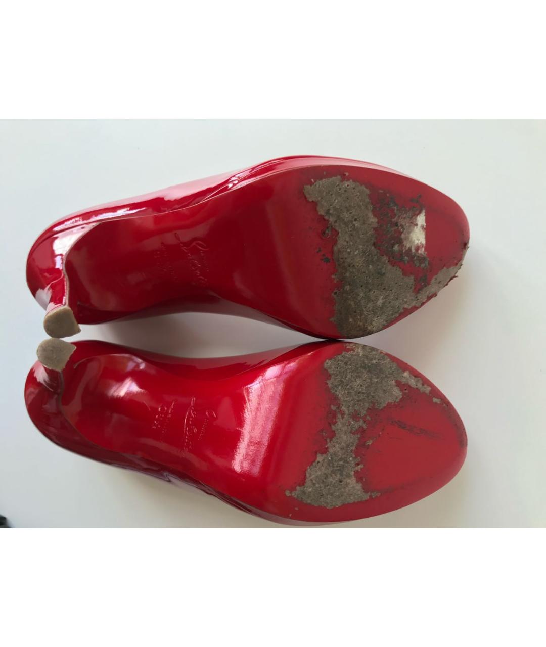 CHRISTIAN LOUBOUTIN Красные туфли из лакированной кожи, фото 8