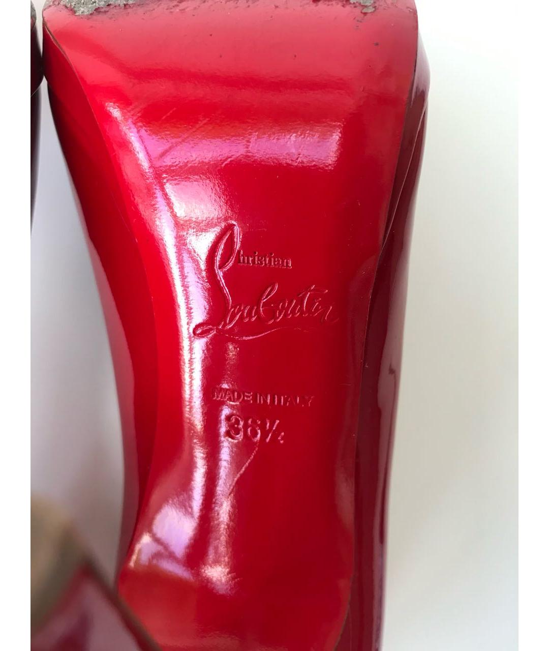 CHRISTIAN LOUBOUTIN Красные туфли из лакированной кожи, фото 5