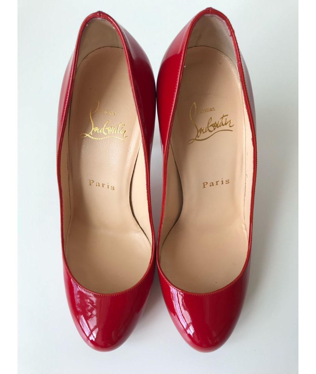 CHRISTIAN LOUBOUTIN Красные туфли из лакированной кожи, фото 3