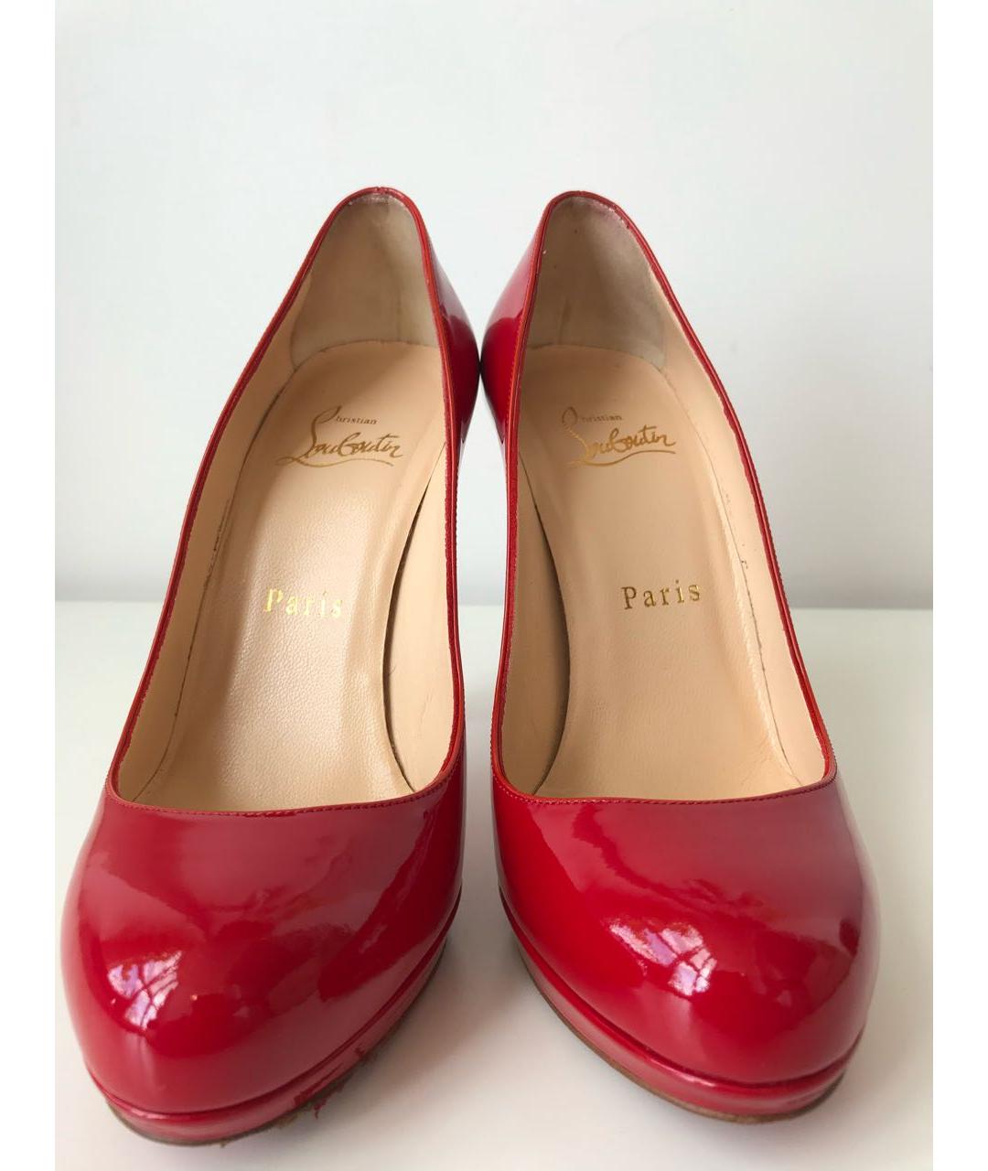 CHRISTIAN LOUBOUTIN Красные туфли из лакированной кожи, фото 2