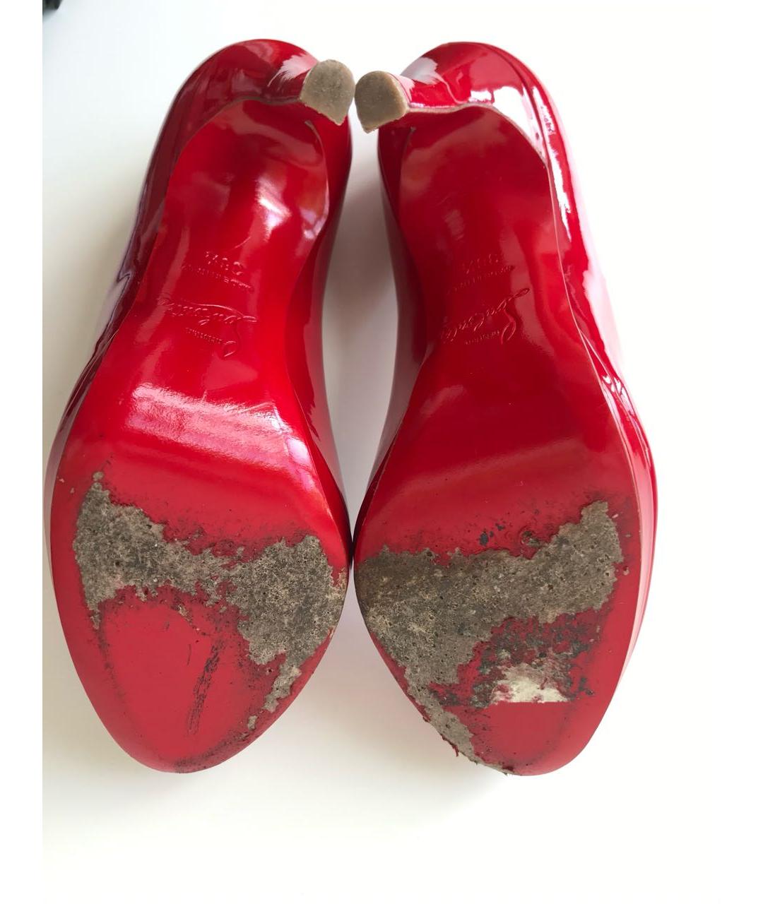 CHRISTIAN LOUBOUTIN Красные туфли из лакированной кожи, фото 6