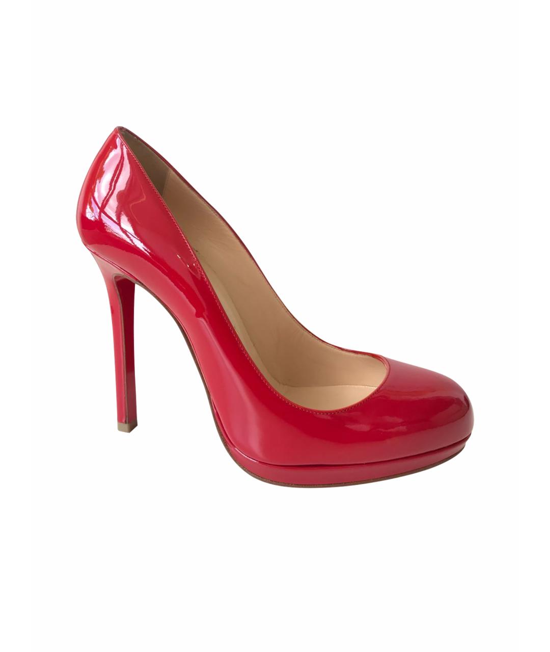 CHRISTIAN LOUBOUTIN Красные туфли из лакированной кожи, фото 1