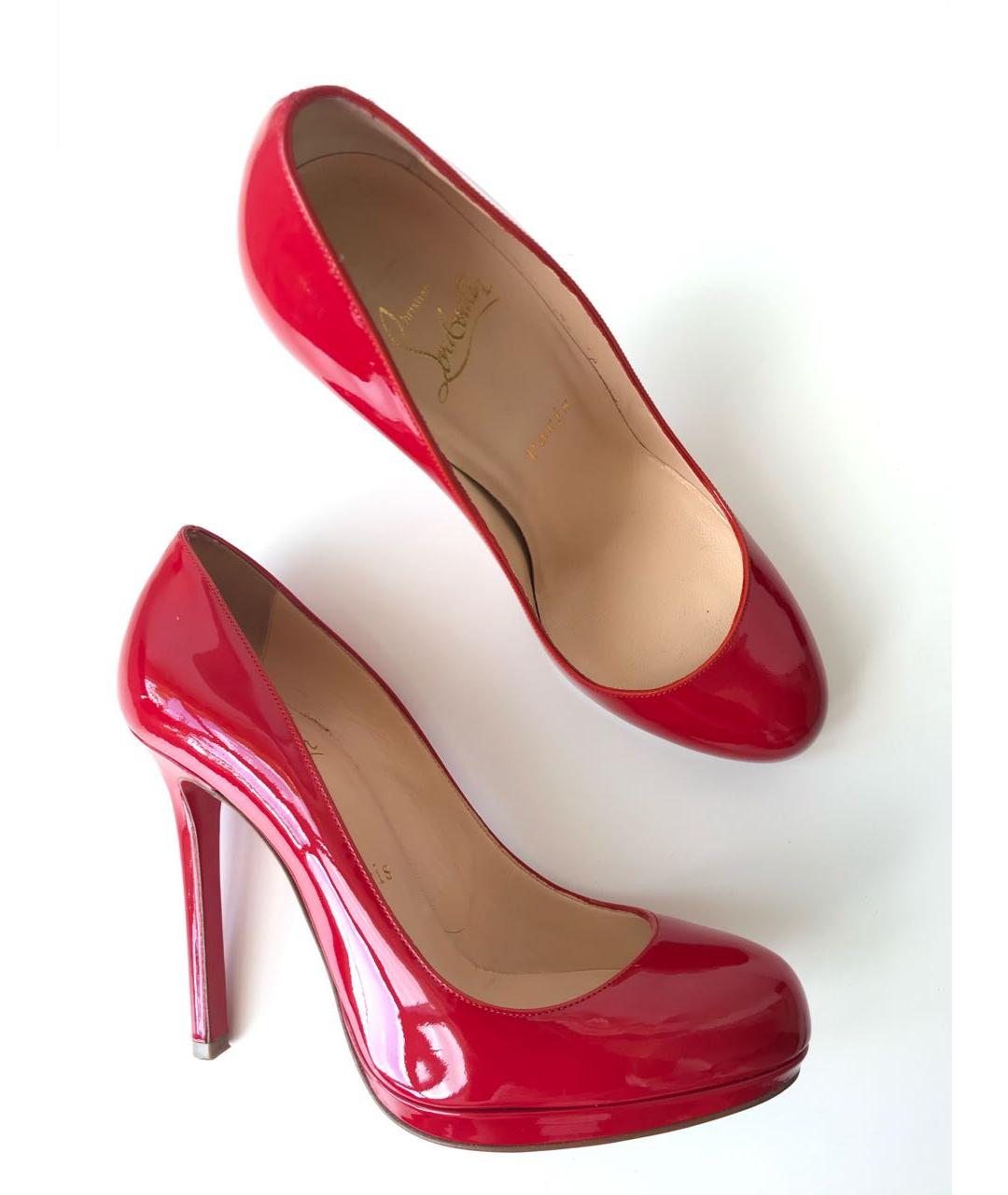 CHRISTIAN LOUBOUTIN Красные туфли из лакированной кожи, фото 7