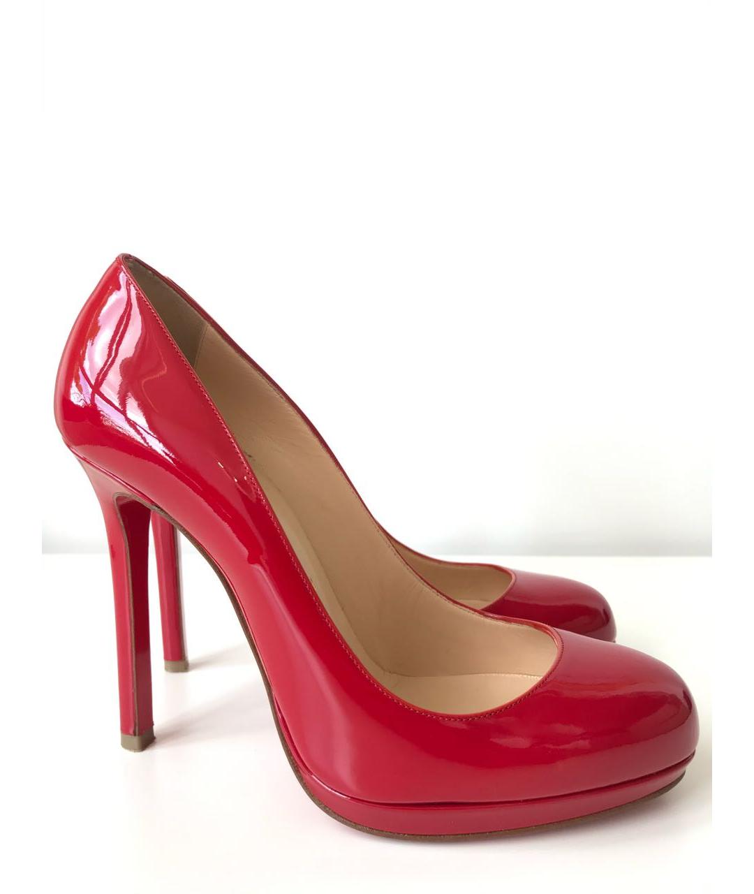 CHRISTIAN LOUBOUTIN Красные туфли из лакированной кожи, фото 9