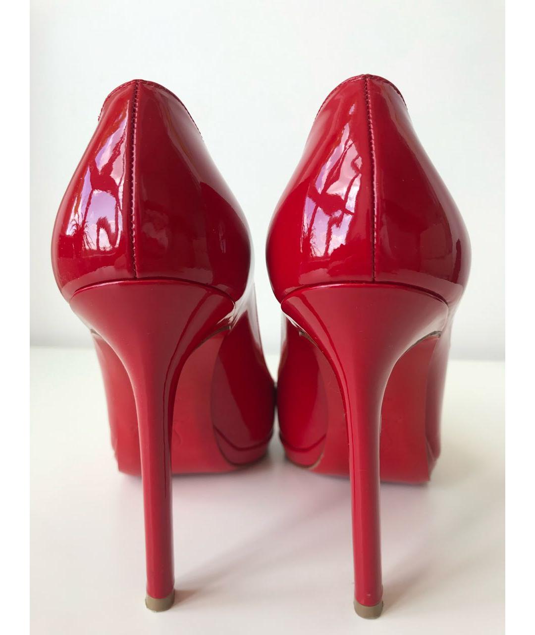 CHRISTIAN LOUBOUTIN Красные туфли из лакированной кожи, фото 4