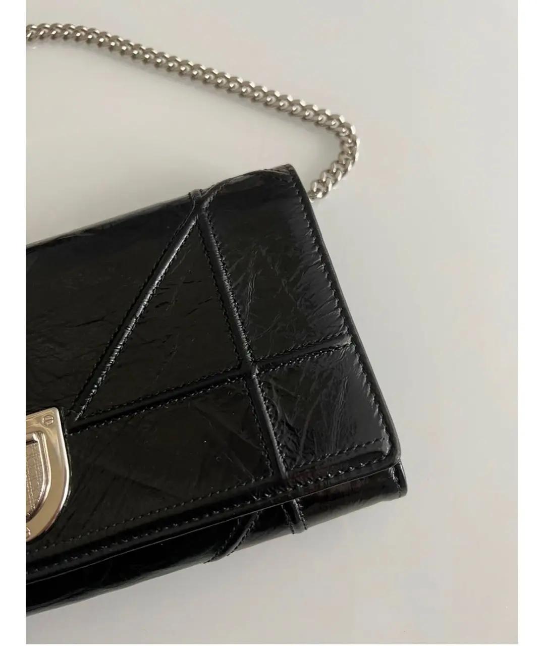 CHRISTIAN DIOR Черная кожаная сумка через плечо, фото 5